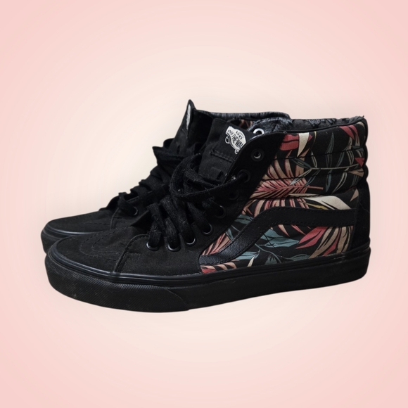 VANS Floral Black High-Top Sneakers - Picture 3 of 16